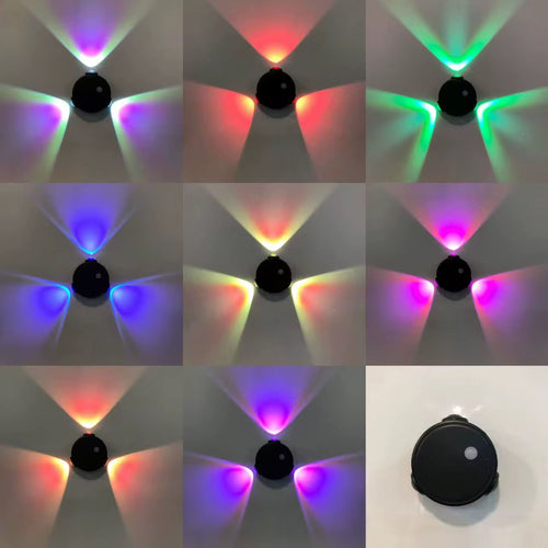 luz led RGB Recargable con sensor 3rayos
